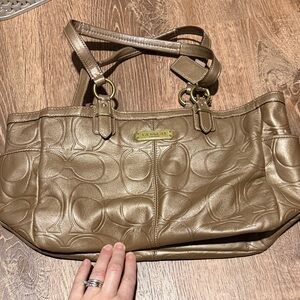 Coach Gold Shoulder Bag